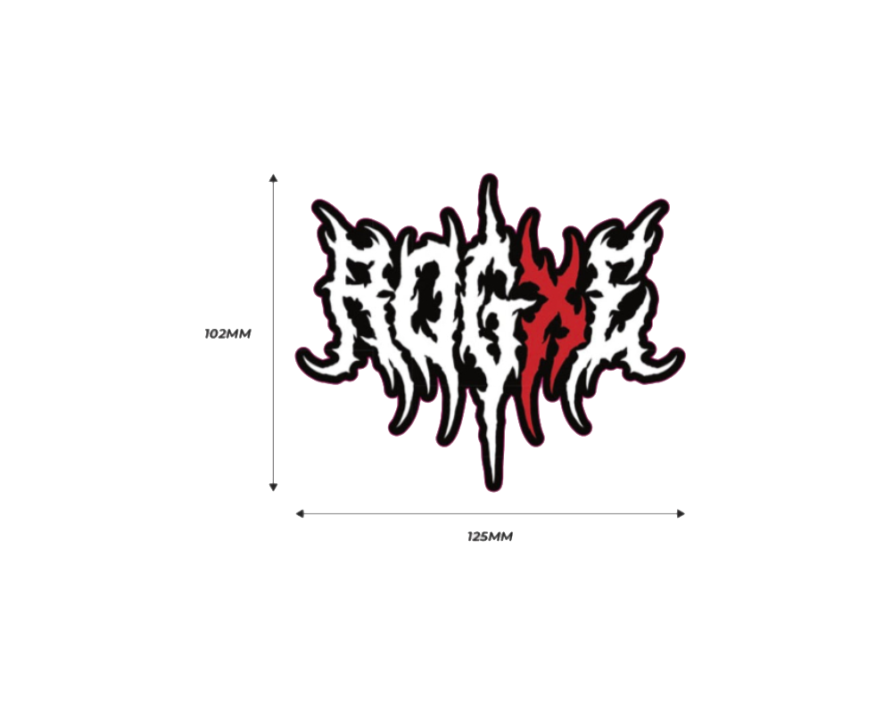 RogXe Metal Logo “Slap” Sticker